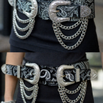 ceinture argentée femme