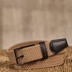 ceinture homme beige